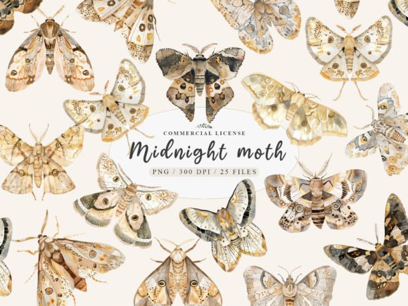 Download Lunar Moth Png, Midnight Moths Clipart, - Premium Bundle