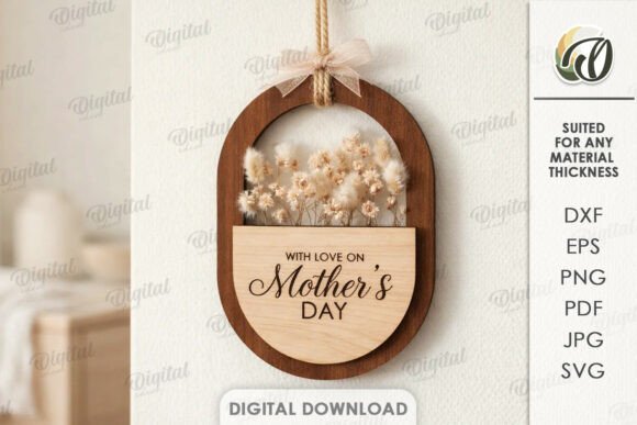 Download Mother's Day Floral Decor Laser Cut - Moth Collection