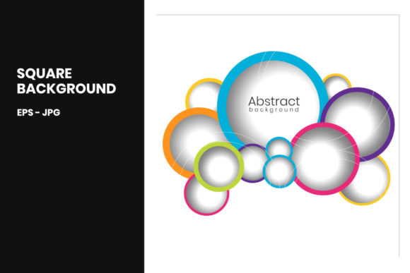 Download Colorful Rings Square Background - Square background Collection
