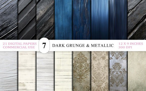 Download Dark Grunge &amp; Metallic Texture Bundle - Metal Collection