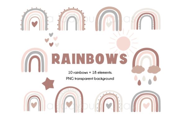 Download Neutral Colors Rainbows Clipart - Neutral colors Collection