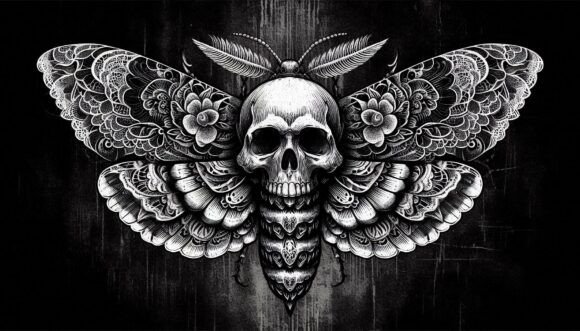 Download Moth Skull Gothic - Premium Resources