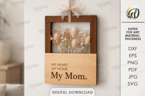 Download Mother's Day Floral Decor Laser Cut - Moth Collection