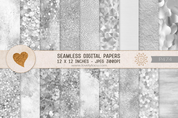 Download Silver Glitter and Metallic Textures - Metal Collection