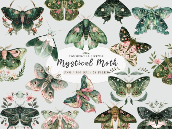 Download Magic Moth Clipart, Mystical Moth Png - Premium Bundle
