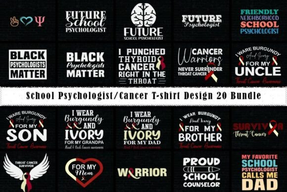 Download School Psychologist Cancer Support Bundle - Holo Collection